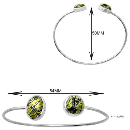 Natural Serpentine Cuff Bangle Bracelet B-1004 SDB5115