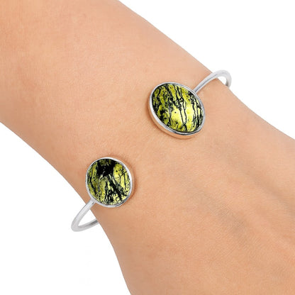 Natural Serpentine Cuff Bangle Bracelet B-1004 SDB5115