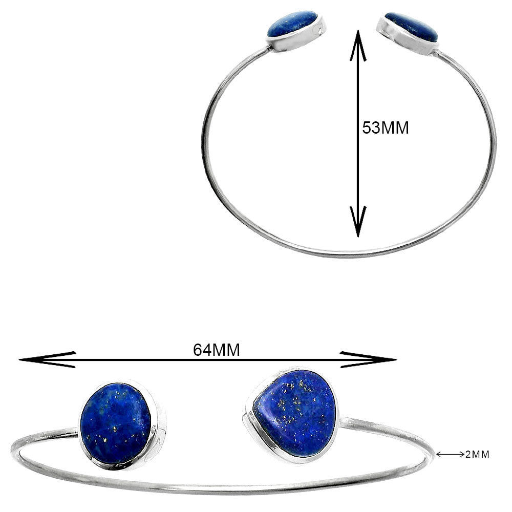 Natural Lapis Lazuli Cuff Bangle Bracelet B-1004 SDB5121