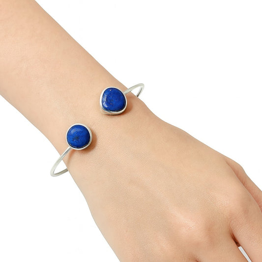 Natural Lapis Lazuli Cuff Bangle Bracelet B-1004 SDB5121