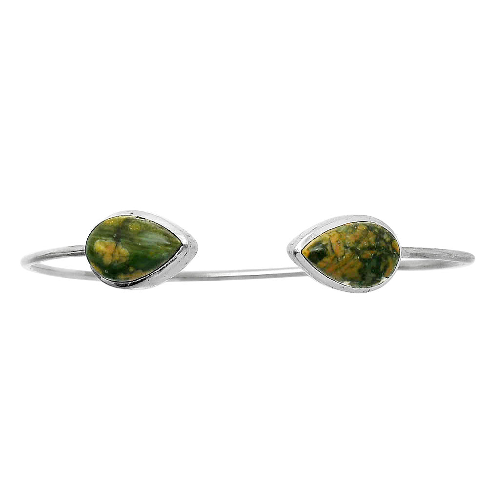 Rhyolite - Rainforest Jasper Cuff Bangle Bracelet B-1004 SDB5125