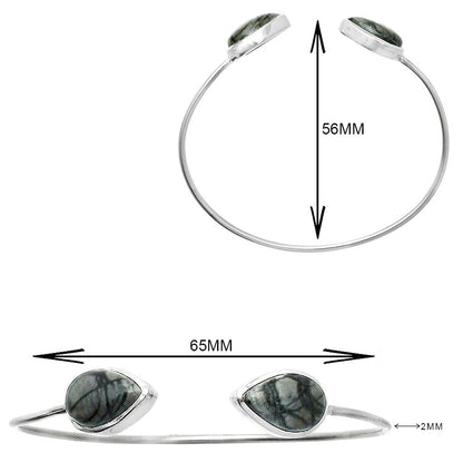 Natural Picasso Jasper Cuff Bangle Bracelet B-1004 SDB5127