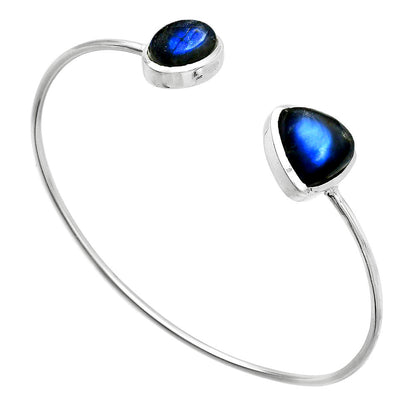 Blue Fire Labradorite Cuff Bangle Bracelet B-1004 SDB5134