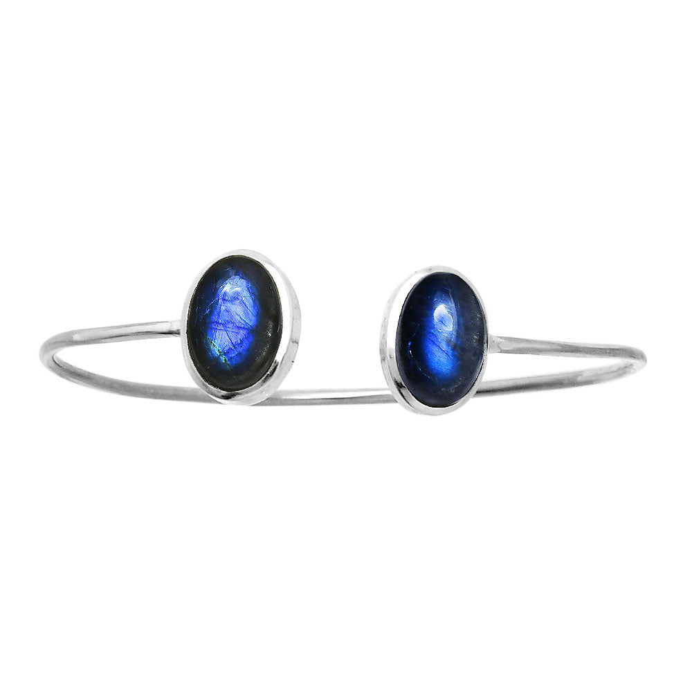 Blue Fire Labradorite Cuff Bangle Bracelet B-1004 SDB5136