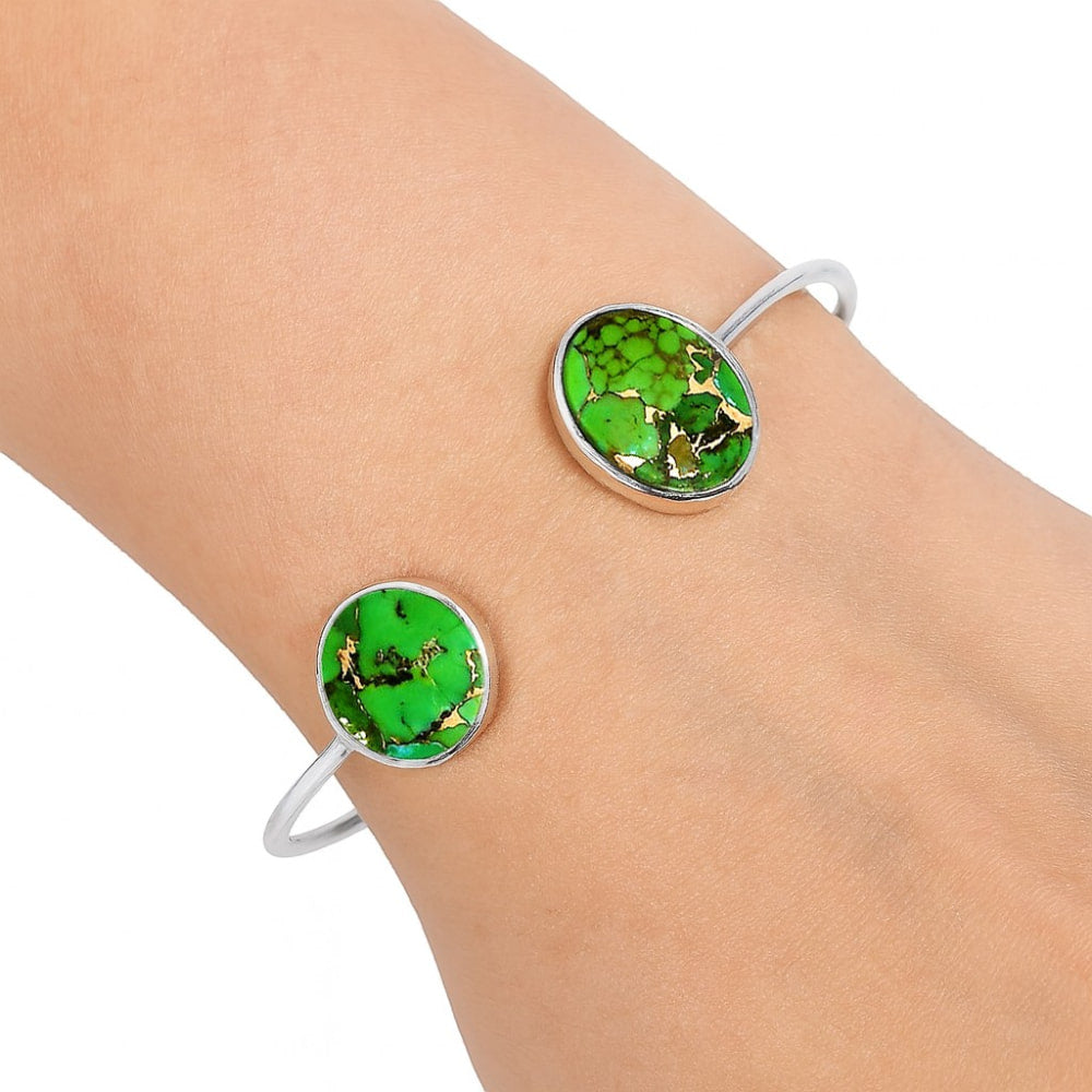 Copper Green Turquoise Cuff Bangle Bracelet B-1004 SDB5155