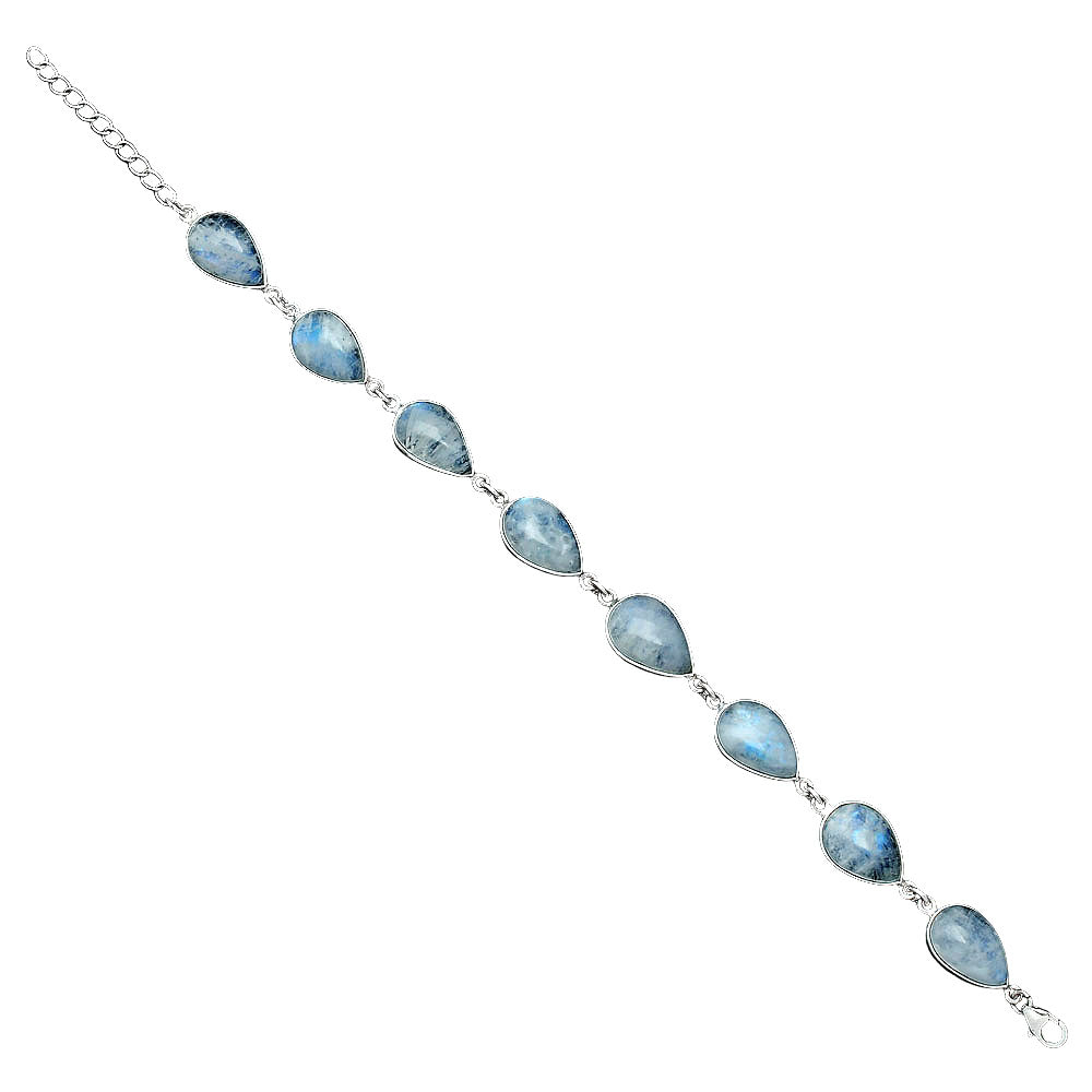 Natural Rainbow Moonstone - India Bracelet B-1001 SDB5225
