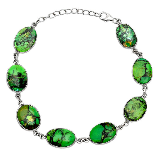 Natural Green Matrix Turquoise Bracelet B-1001 SDB5238