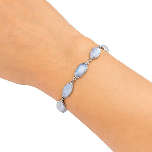 Natural Rainbow Moonstone - India Bracelet B-1001 SDB5266