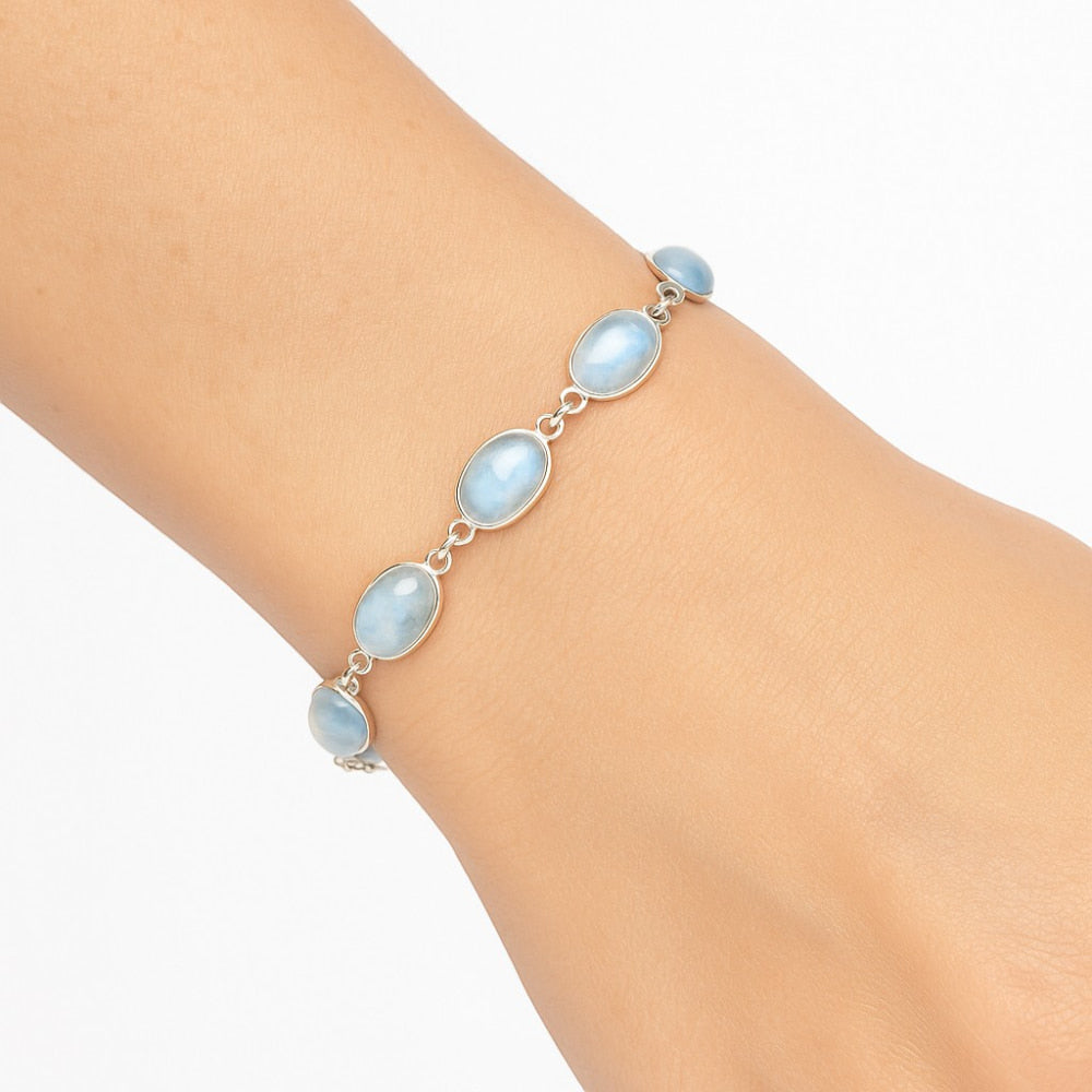 Natural Rainbow Moonstone - India Bracelet B-1001 SDB5269
