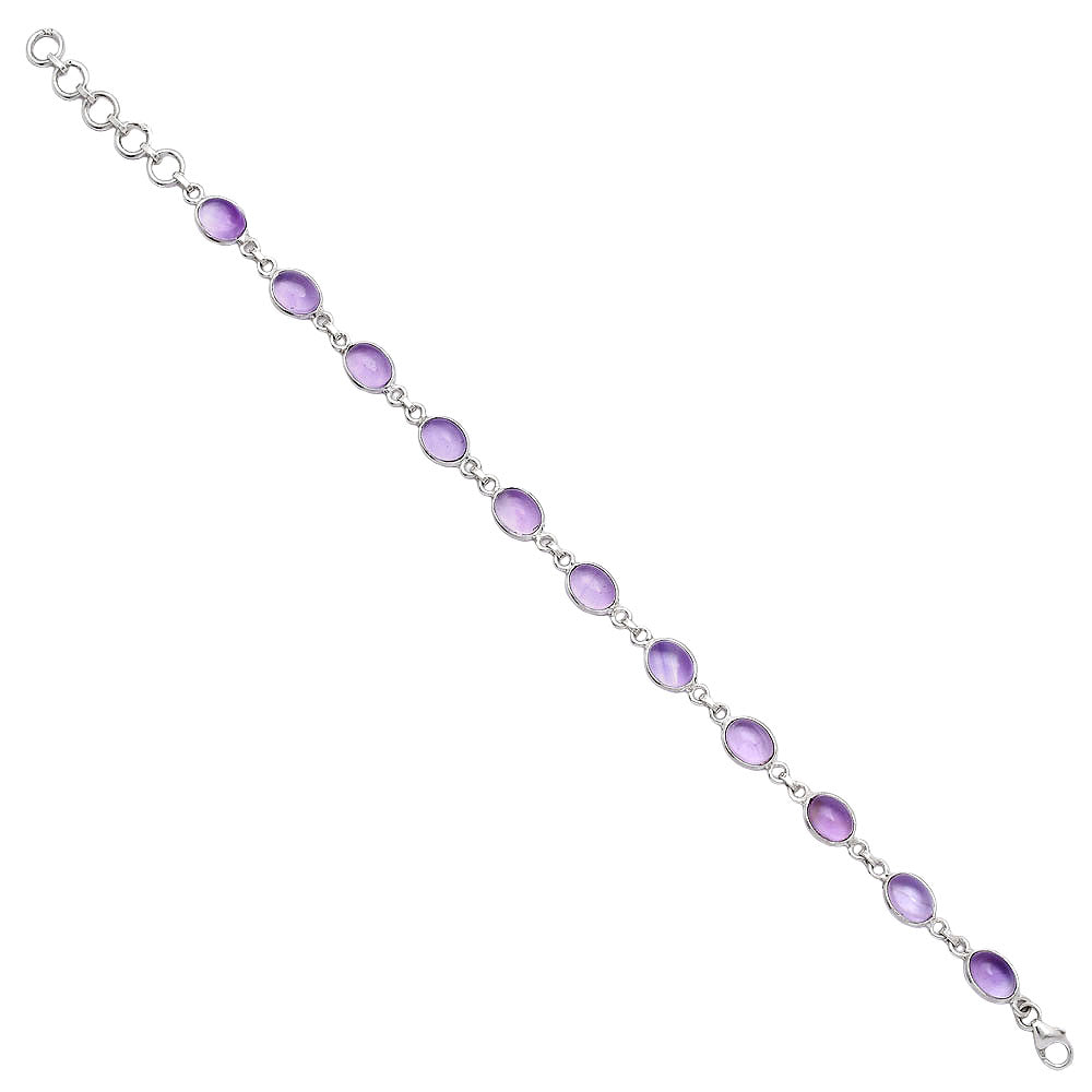Natural Amethyst Cab - Brazil Bracelet B-1001 SDB5284