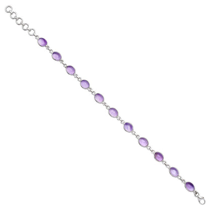 Natural Amethyst Cab - Brazil Bracelet B-1001 SDB5284