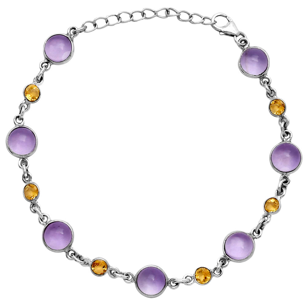 Amethyst Cab - Brazil & Citrine Bracelet B-1006 SDB5317