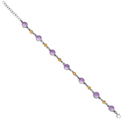 Amethyst Cab - Brazil & Citrine Bracelet B-1006 SDB5317