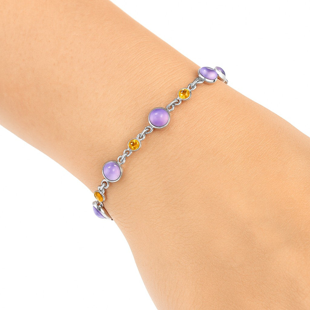 Amethyst Cab - Brazil & Citrine Bracelet B-1006 SDB5317