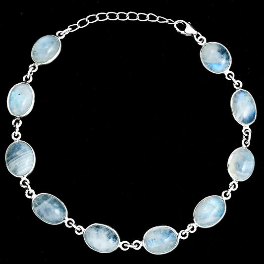 Natural Rainbow Moonstone - India Bracelet B-1001 SDB5342