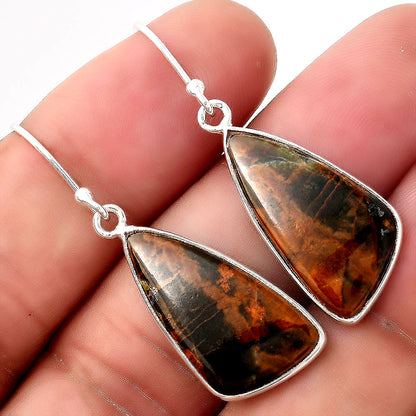 Natural Turkish Rainforest Chrysocolla Earrings E-1001 SDE50033