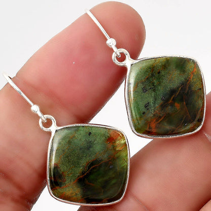 Natural Turkish Rainforest Chrysocolla Earrings E-1001 SDE50160