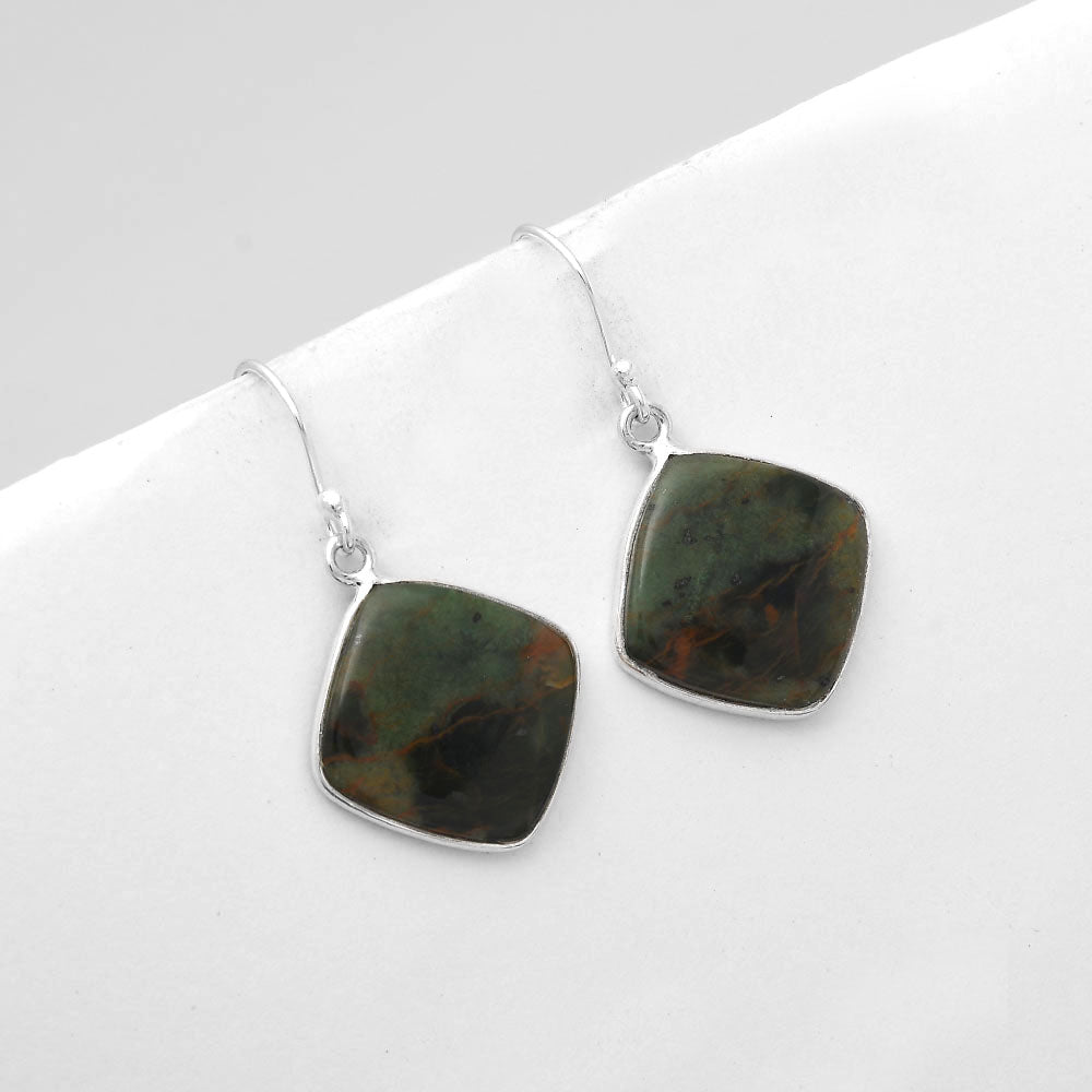 Natural Turkish Rainforest Chrysocolla Earrings E-1001 SDE50160