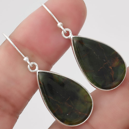 Natural Turkish Rainforest Chrysocolla Earrings E-1001 SDE50210