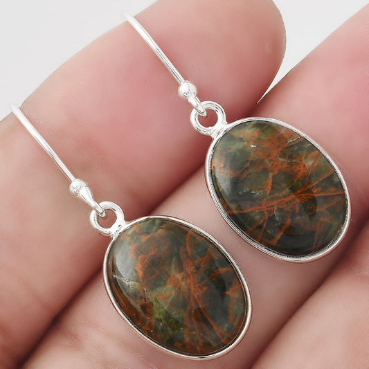 Natural Turkish Rainforest Chrysocolla Earrings E-1001 SDE50214