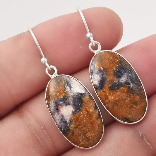 Natural Indian Blanket Jasper Earrings E-1001 SDE50284