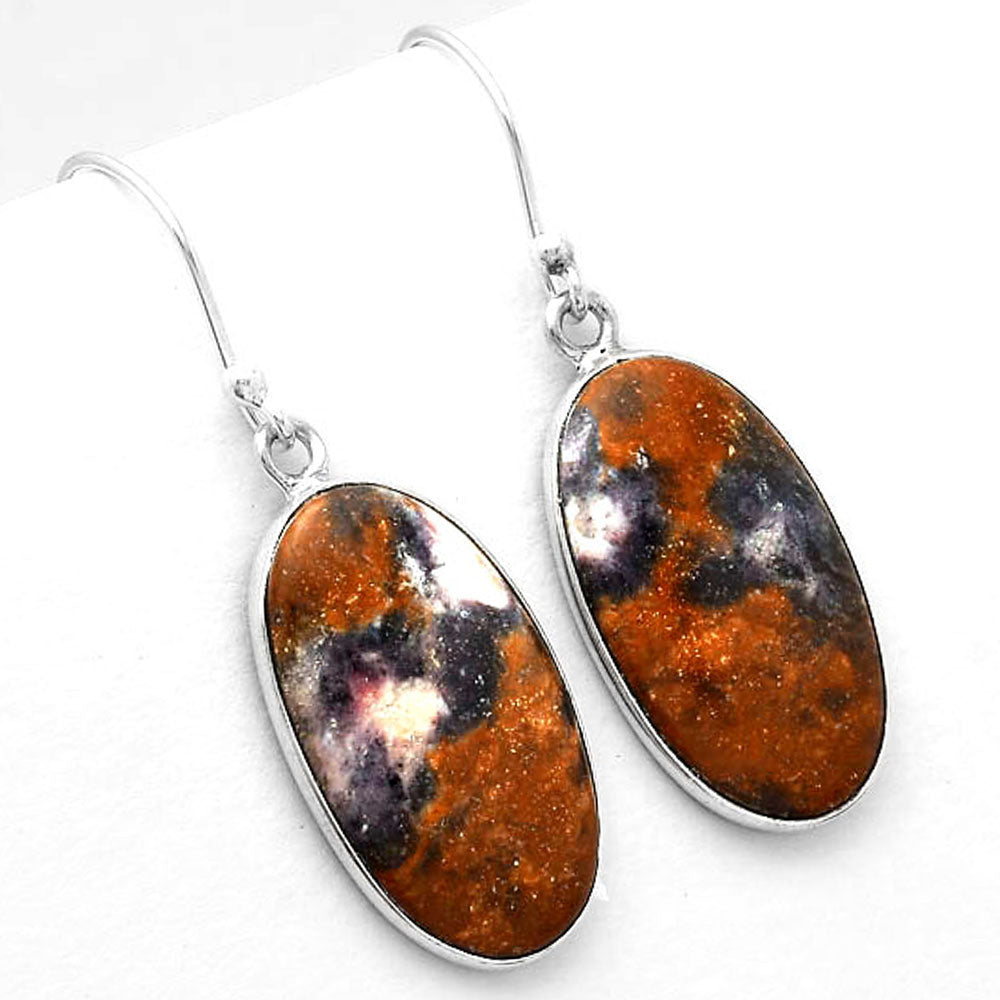 Natural Indian Blanket Jasper Earrings E-1001 SDE50284