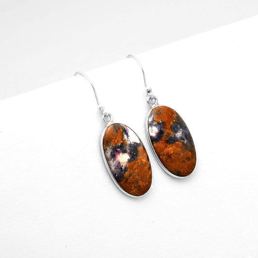 Natural Indian Blanket Jasper Earrings E-1001 SDE50284