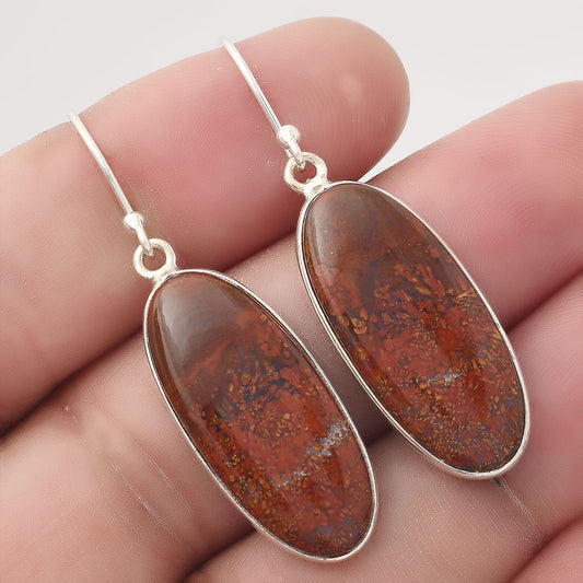 Natural Maury Mountain Moss Agate Earrings E-1001 SDE50292