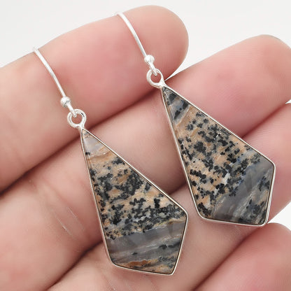 Natural Russian Honey Dendrite Opal Earrings E-1001 SDE50382