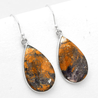Natural Indian Blanket Jasper Earrings E-1001 SDE50414