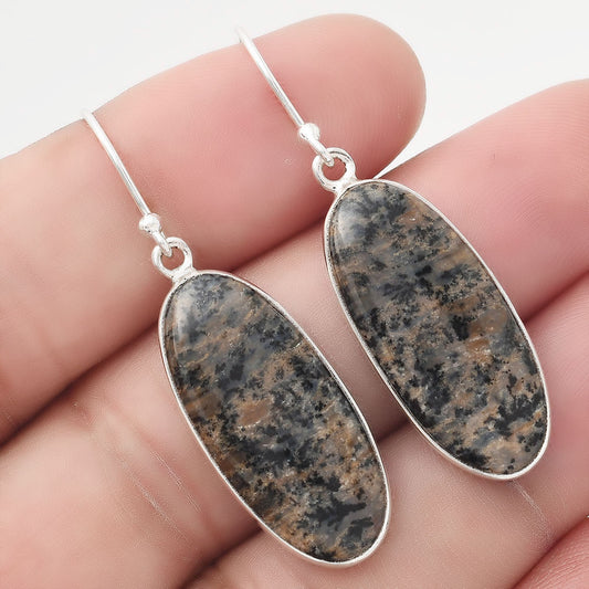 Natural Russian Honey Dendrite Opal Earrings E-1001 SDE50424