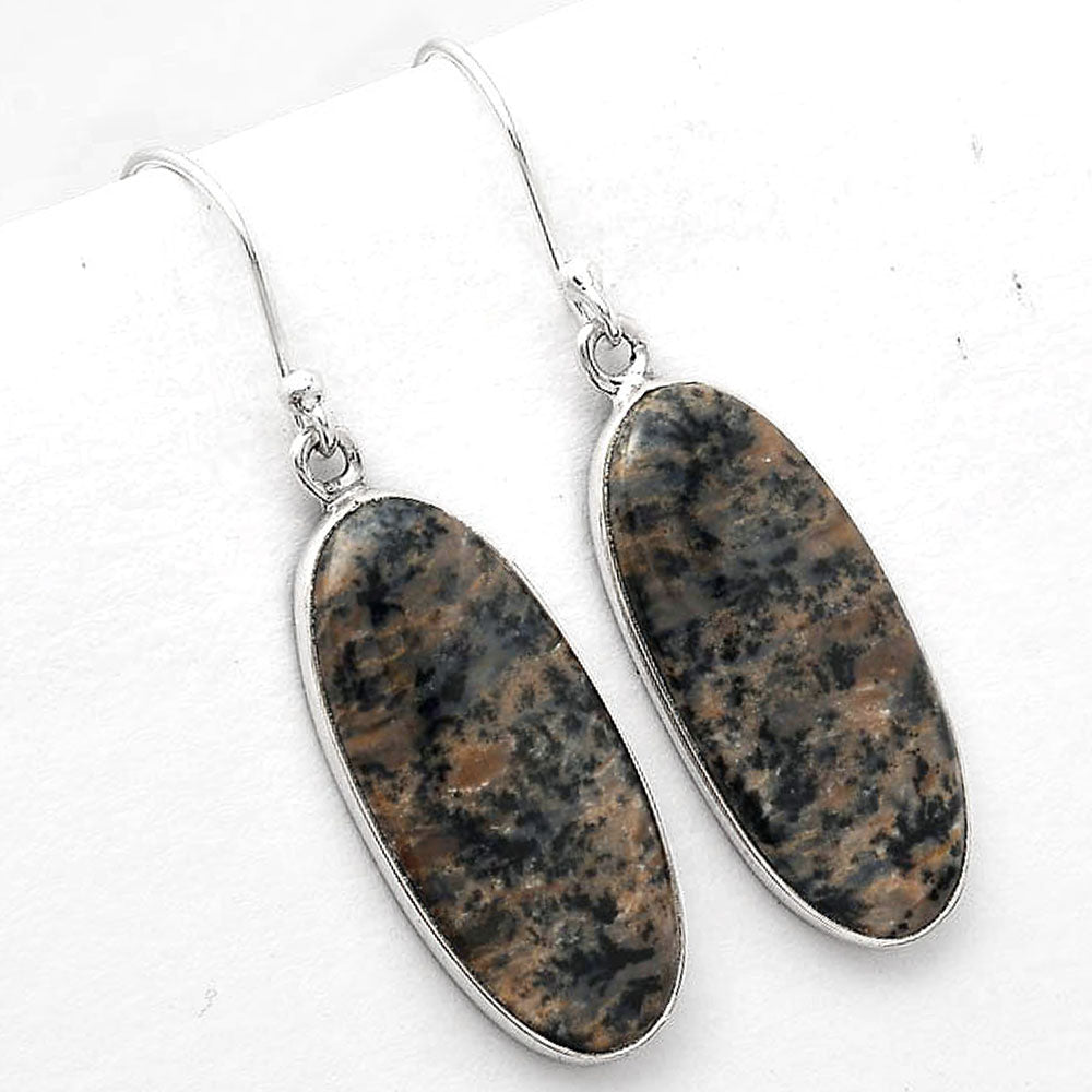 Natural Russian Honey Dendrite Opal Earrings E-1001 SDE50424