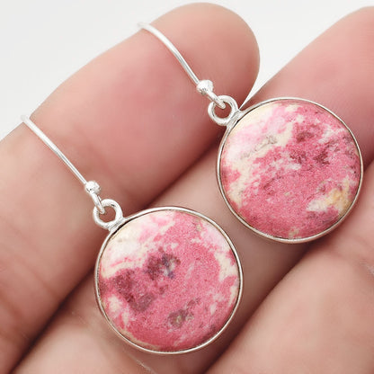 Natural Pink Thulite - Norway Earrings E-1001 SDE50431
