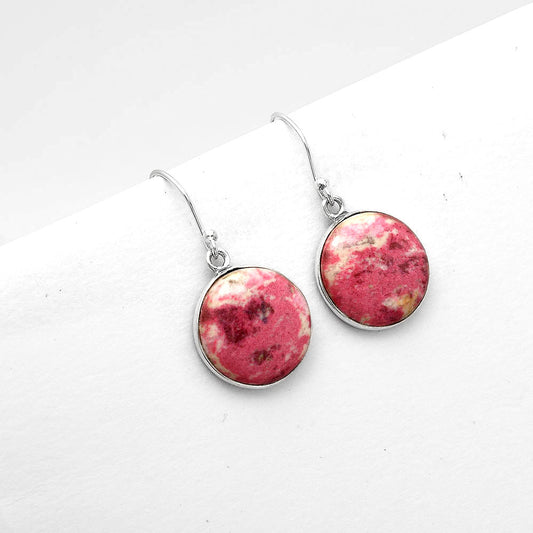 Natural Pink Thulite - Norway Earrings E-1001 SDE50431