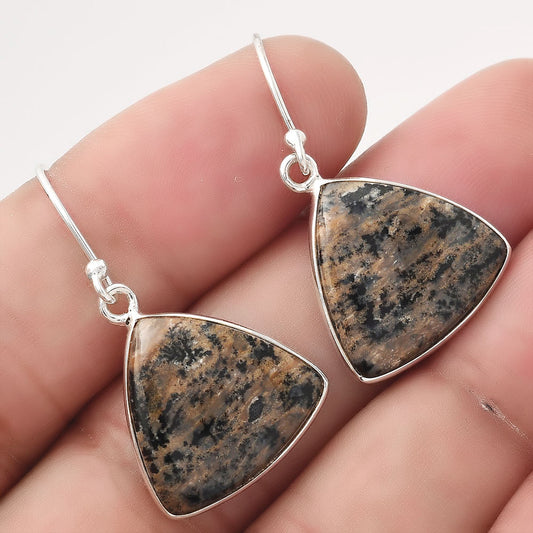 Natural Russian Honey Dendrite Opal Earrings E-1001 SDE50513