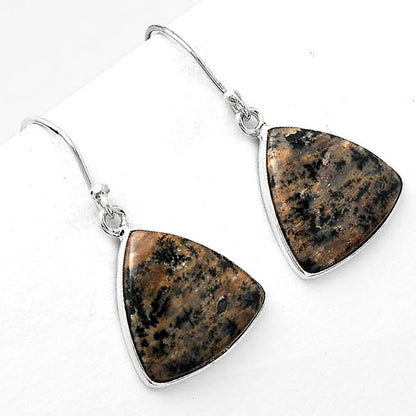 Natural Russian Honey Dendrite Opal Earrings E-1001 SDE50513