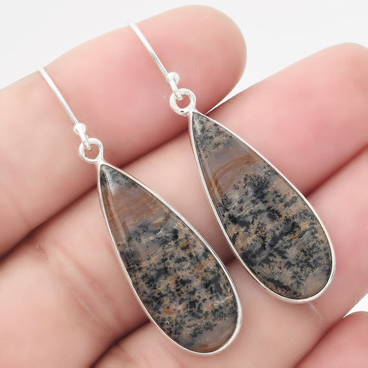 Natural Russian Honey Dendrite Opal Earrings E-1001 SDE50585