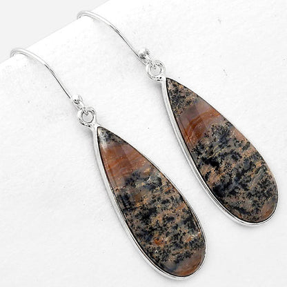 Natural Russian Honey Dendrite Opal Earrings E-1001 SDE50585