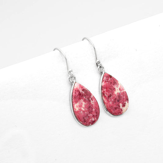 Natural Pink Thulite - Norway Earrings E-1001 SDE50599