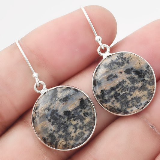 Natural Russian Honey Dendrite Opal Earrings E-1001 SDE50605