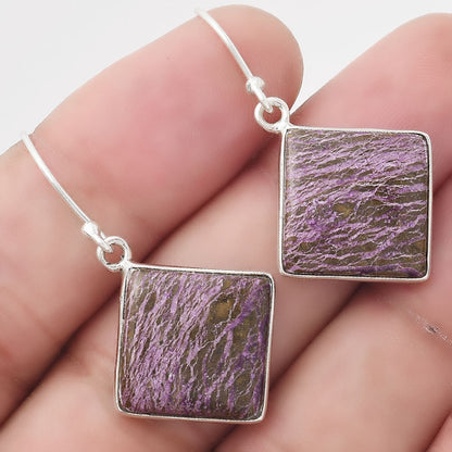 Natural Purpurite - South Africa Earrings E-1001 SDE50636