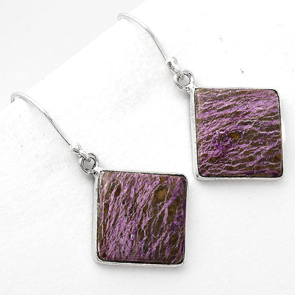 Natural Purpurite - South Africa Earrings E-1001 SDE50636