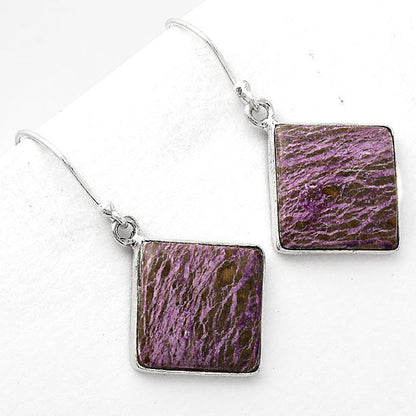 Natural Purpurite - South Africa Earrings E-1001 SDE50636