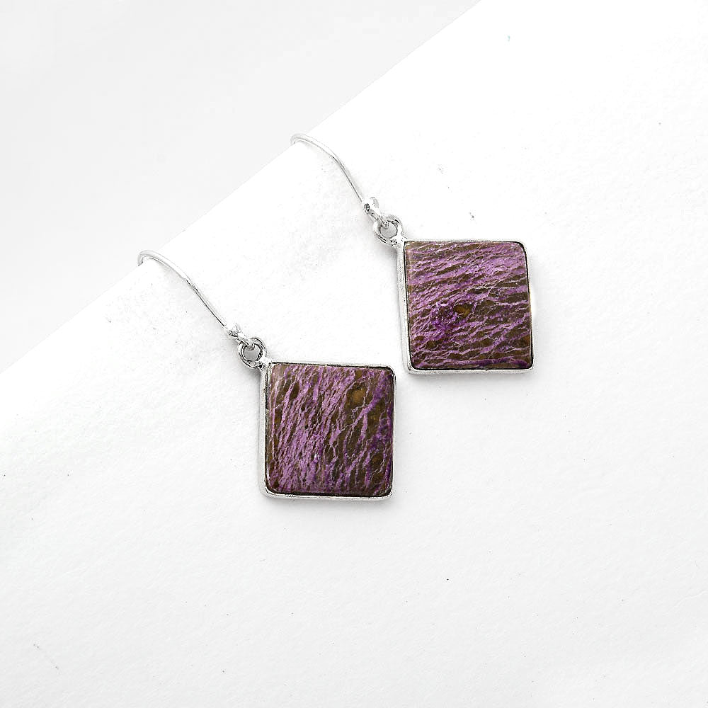 Natural Purpurite - South Africa Earrings E-1001 SDE50636