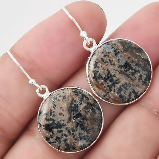 Natural Russian Honey Dendrite Opal Earrings E-1001 SDE50651