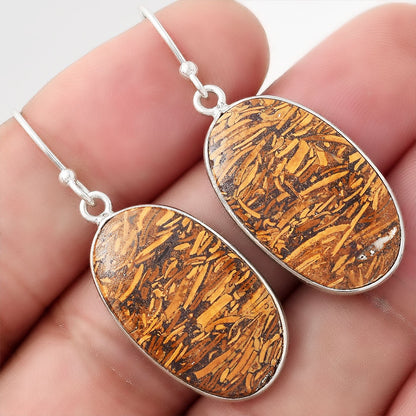 Natural Coquina Fossil Jasper India Earrings E-1001 SDE50881