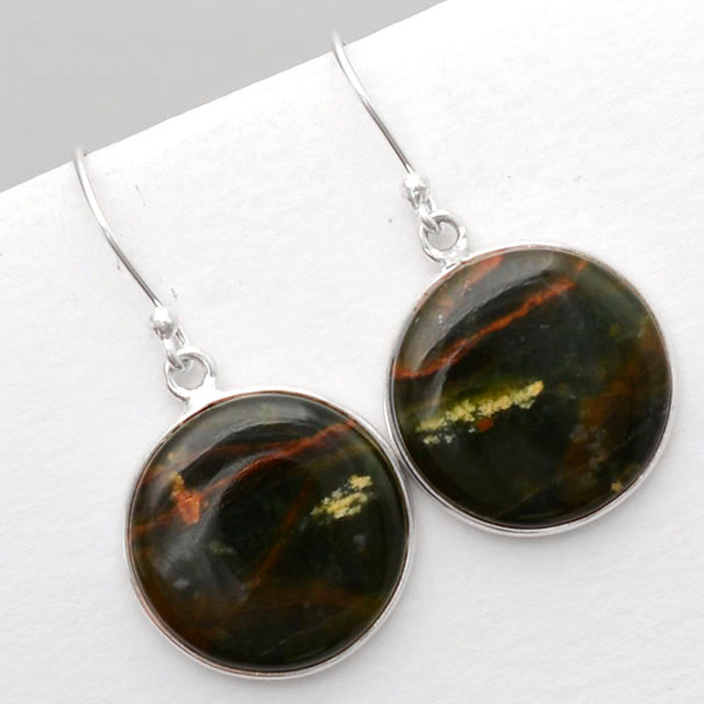 Natural Turkish Rainforest Chrysocolla Earrings E-1001 SDE51237