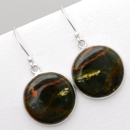 Natural Turkish Rainforest Chrysocolla Earrings E-1001 SDE51237