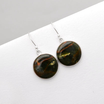 Natural Turkish Rainforest Chrysocolla Earrings E-1001 SDE51237