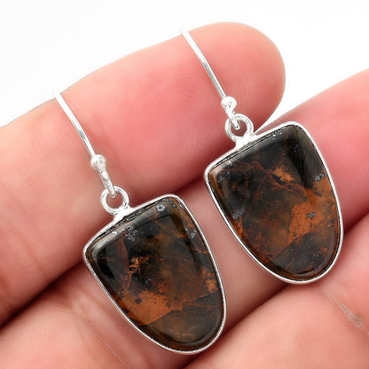 Natural Turkish Rainforest Chrysocolla Earrings E-1001 SDE51540